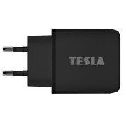 Зарядное устройство TESLA T220 25Вт чёрное (USB-A, USB-C)