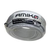 Коаксиальный кабель 20м Amiko RG6W20CCS40+2F DUAL-SHIELD