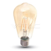 Светодиодная лампа 8W E27 филамент янтарное стекло ST64 2200K V-TAC