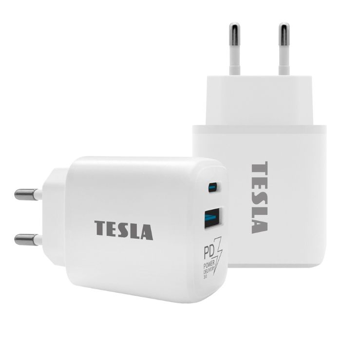 TESLA T220 25 W baltas įkroviklis (USB-A, USB-C)