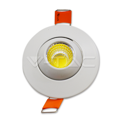 3 W LED lubinis šviestuvas su pasukamu galvu, apvalus V-TAC.