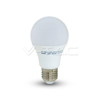 LED lemputė 10W A60 šilta šviesa V-TAC