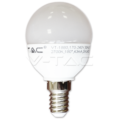 LED lemputė 6W E14 P45 2700K V-TAC