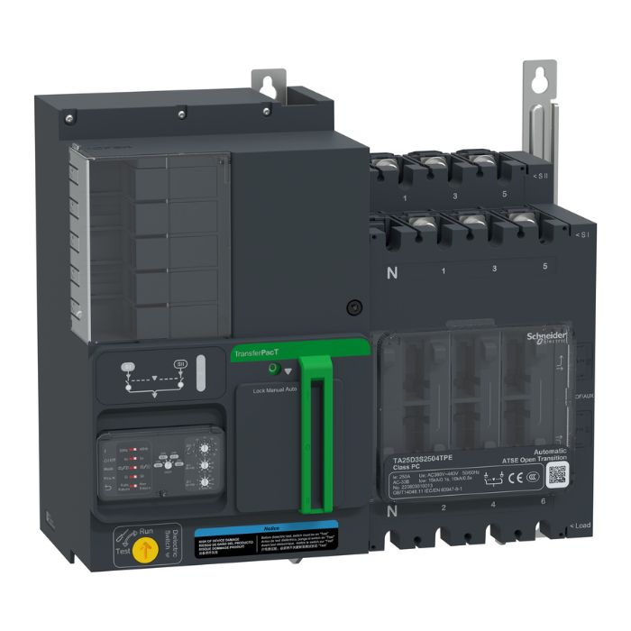 TransferPacT Automatic, 250A, 400V, 3P, Rotacinis, rėmas 250A